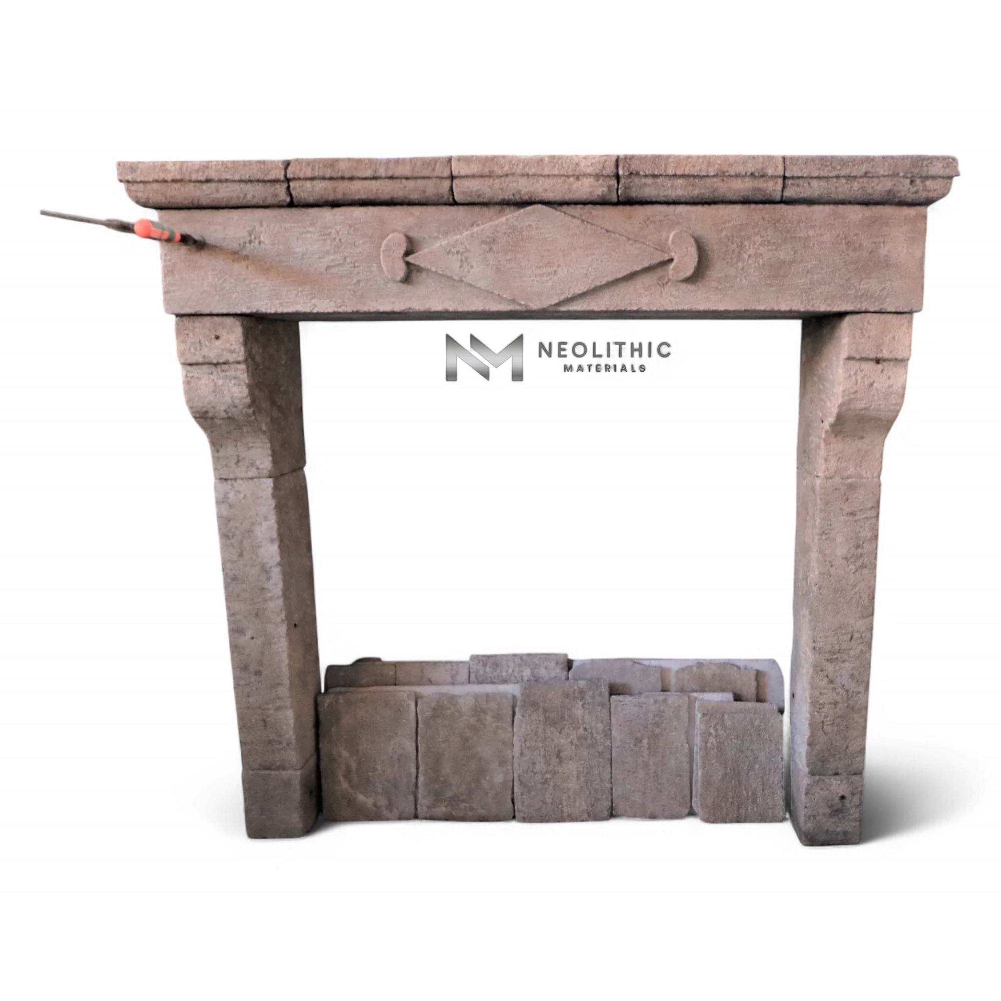 Reclaimed Limestone Fireplace